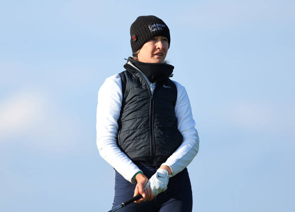 Nelly Korda on the 16th tee at St Andrews